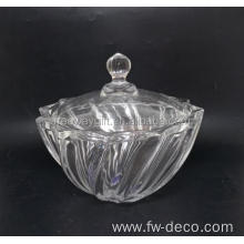 clear crystal candy glass jar with lid